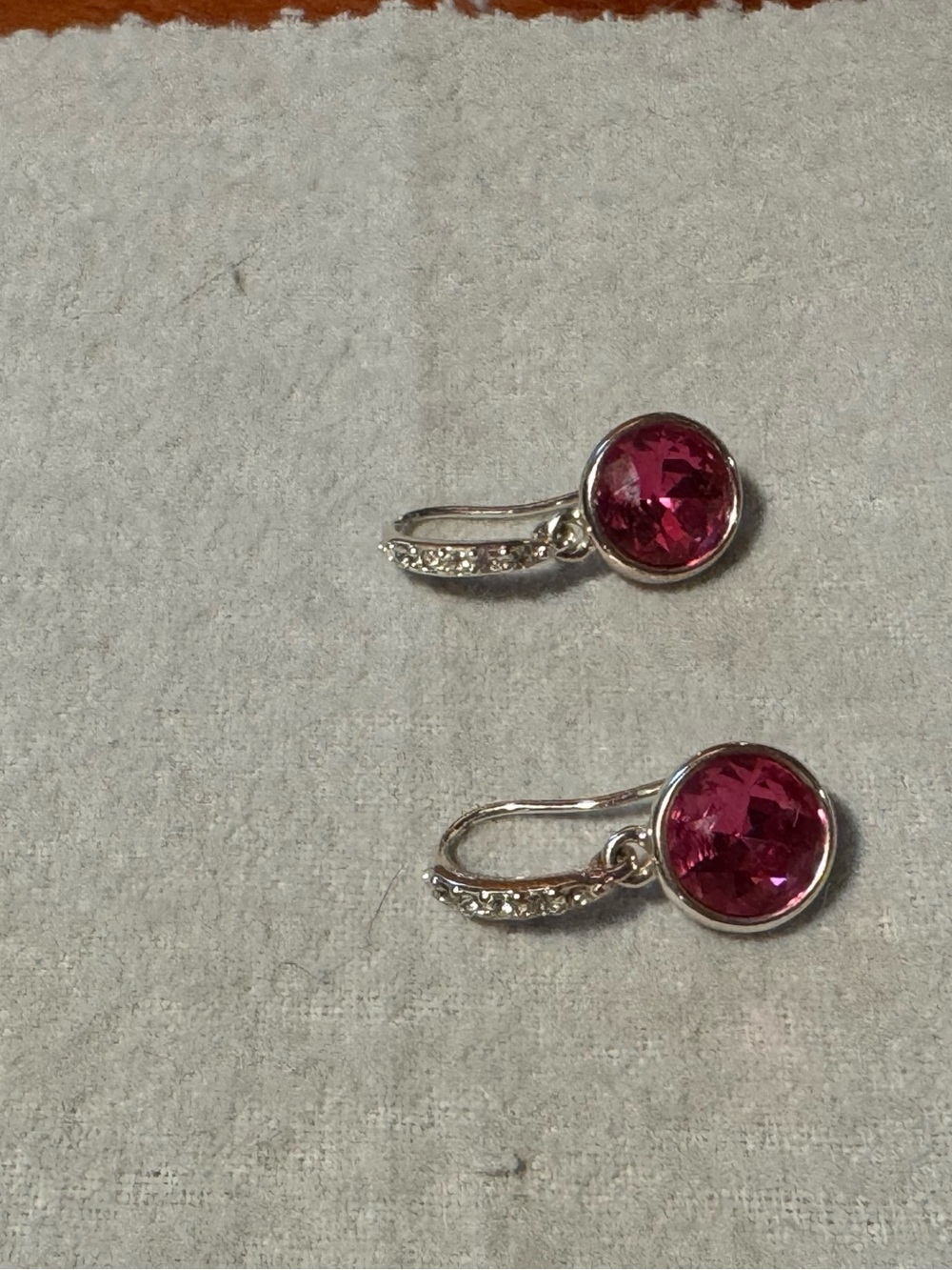 Joan Rivers Teal ,Pink, Crystal drop Earrings with Sparkling Hooks - Woman - Picture 6 of 6